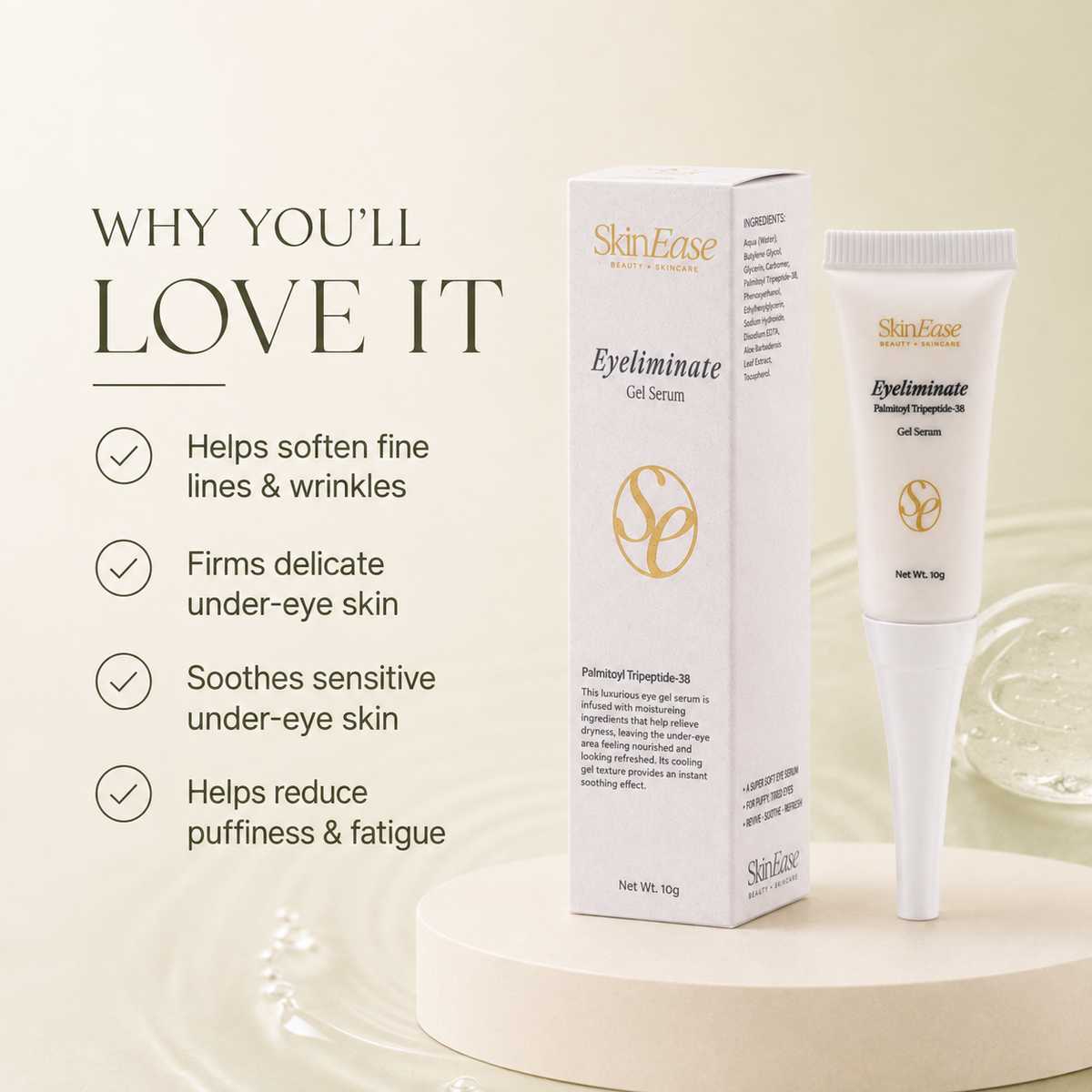 Eyeliminate Gel Serum - Peptide (10g)